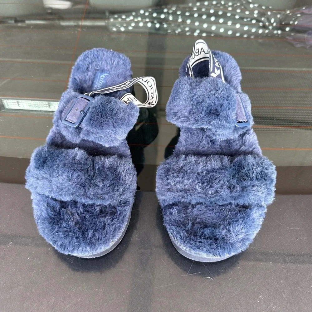 Koolaburra‎ by Ugg Women's Fuzz-oh Sandals Women's Size 7 Blue Shoes